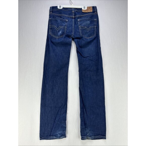 Diesel Jeans Larkee Straight Button Fly Blue Men's 29 X 32 Dark Wash Denim - Picture 9 of 16